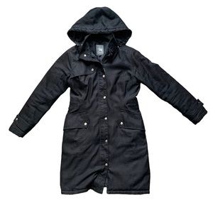 Spiewak Black Long Hooded Winter Coat M